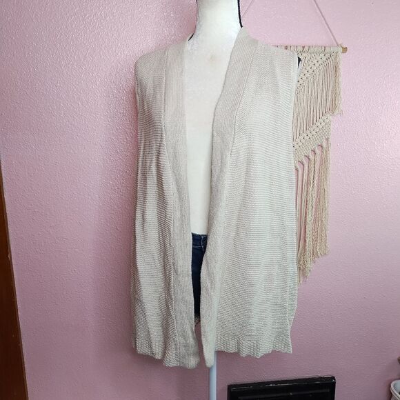 J. Jill | Silk Knit Sleeveless Cardigan XL - Picture 2 of 7
